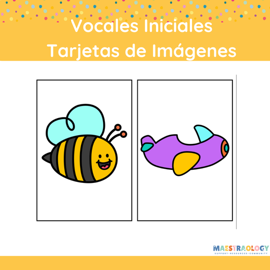 Vocales Iniciales: Tarjetas de Imágenes
